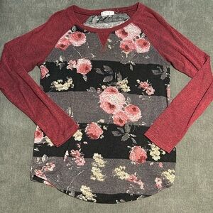 Maurice’s Floral Striped Shirt